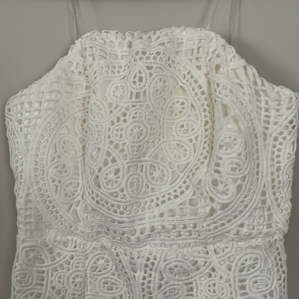 Charlotte Russe strapless dress in size small. Color- Off white - Picture 2 of 6